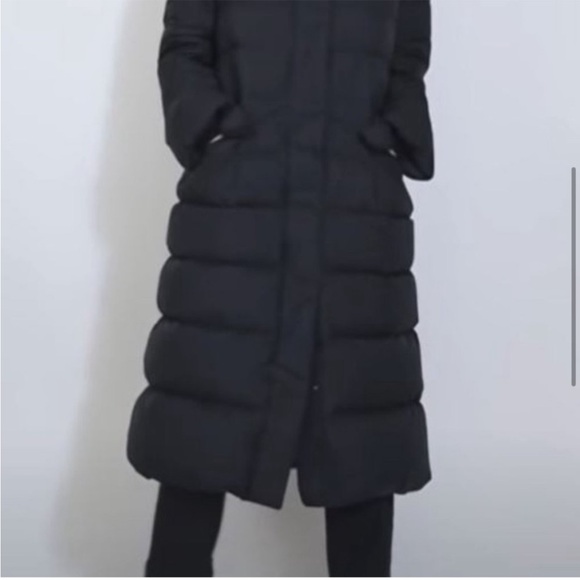 Uniqlo J+ Jil Sander Ultra Light Down Women's Hooded Long Coat Black - Picture 3 of 10